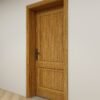 باب داخلي خشبي كلاسيكي بتصميم بانوهين وإطار زخرفي- D6004