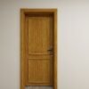 باب خشبي كلاسيكي مودرن بلون خشبي دافئ – بإطارات بارزة-  D6001
