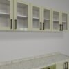 وحدة مطبخ مودرن بلون أخضر زيتوني وسطح رخامي 2 متر - KU6003