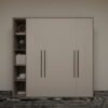 دولاب ملابس مودرن بتصميم أنيق وأرفف جانبية مفتوحة - W6008