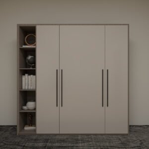 دولاب ملابس مودرن بتصميم أنيق وأرفف جانبية مفتوحة - W6008