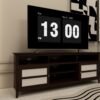 وحدة تلفزيون مودرن خشبي داكن بأدراج ومساحات تخزين - TU6006