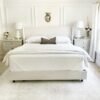 white bed with white bed linen
