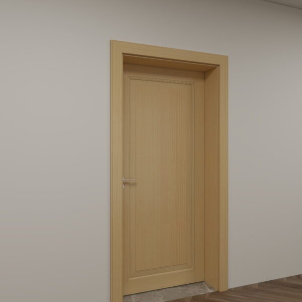 باب داخلي مودرن بلون خشبي فاتح بتصميم كلاسيكي أنيق-  D6005