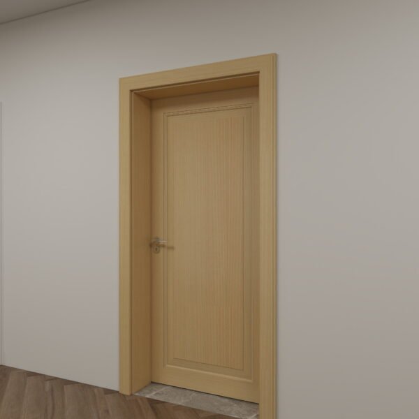 باب داخلي مودرن بلون خشبي فاتح بتصميم كلاسيكي أنيق-  D6005