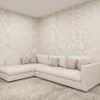 كنبة زاوية مودرن باللون البيج الفاتح – تصميم مريح بمساند ريلاكس–S6007