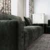 كنبة مودرن فاخرة بتصميم مريح – لون أخضر داكن –S6003