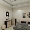 غرفة نوم مودرن كاملة لون بيج مع أسود - BD6001