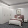 غرفة نوم مودرن كاملة – أبيض لامع 7 قطع - BD6002