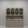 وحدة مطبخ فاخرة بتصميم عصري كلاسيكي 1.6متر - KU6014