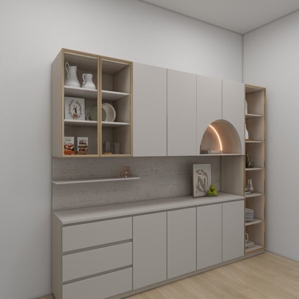 وحدة مطبخ مودرن بتصميم أنيق ومساحات تخزين متعددة 2متر - KU6013