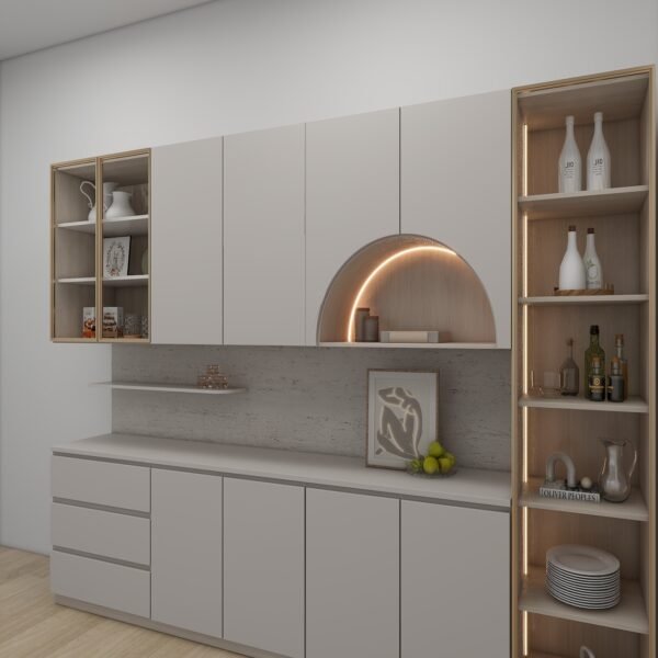 وحدة مطبخ مودرن بتصميم أنيق ومساحات تخزين متعددة 2متر - KU6013
