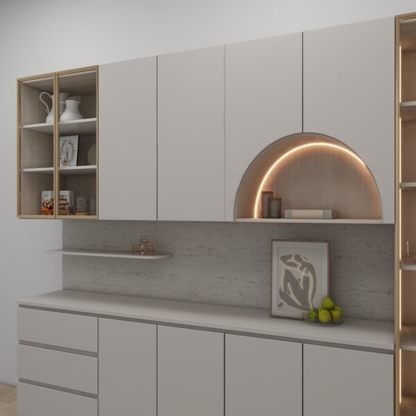 وحدة مطبخ مودرن بتصميم أنيق ومساحات تخزين متعددة 2متر - KU6013